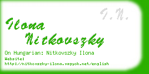 ilona nitkovszky business card